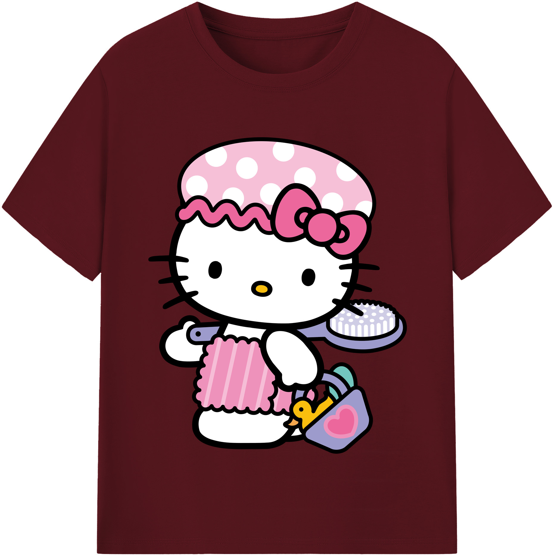（画像用） Hello Kitty ハローキティ 綿100％半袖Tシャツ（フロントプリント）